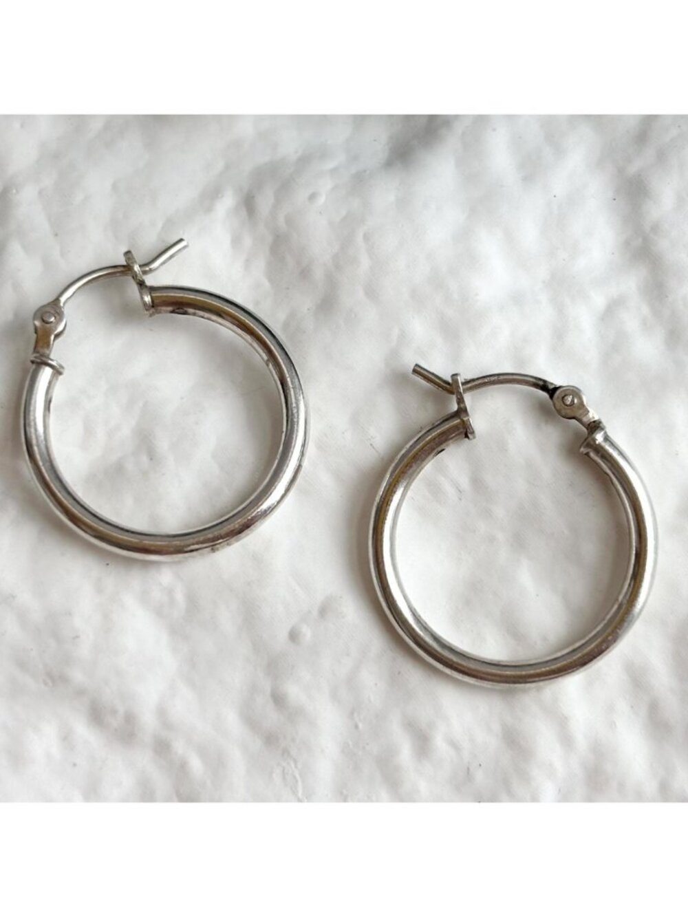 Sterling Silver Hoop Minimalist Hollow Vintage 925 Earrings